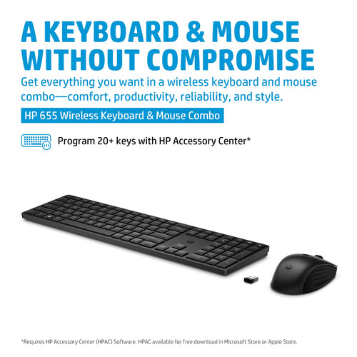 HP 655 Wireless Keyboard and Mouse Combo HP 655 Wireless Keyboard and Mouse Combo